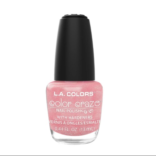 L.A. COLORS Color Craze Nail Polish, Pink Shimmer, 0.44 fl oz