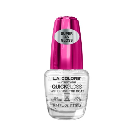 L.A. COLORS Salon Fab Nail Treatment Nail Polish, Quick Gloss Fast Drying, Top Coat, 0.44 fl oz